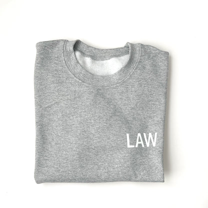 LAW (Back) Gray Crew Neck Sweater