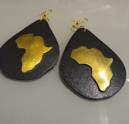 African Brass Earring