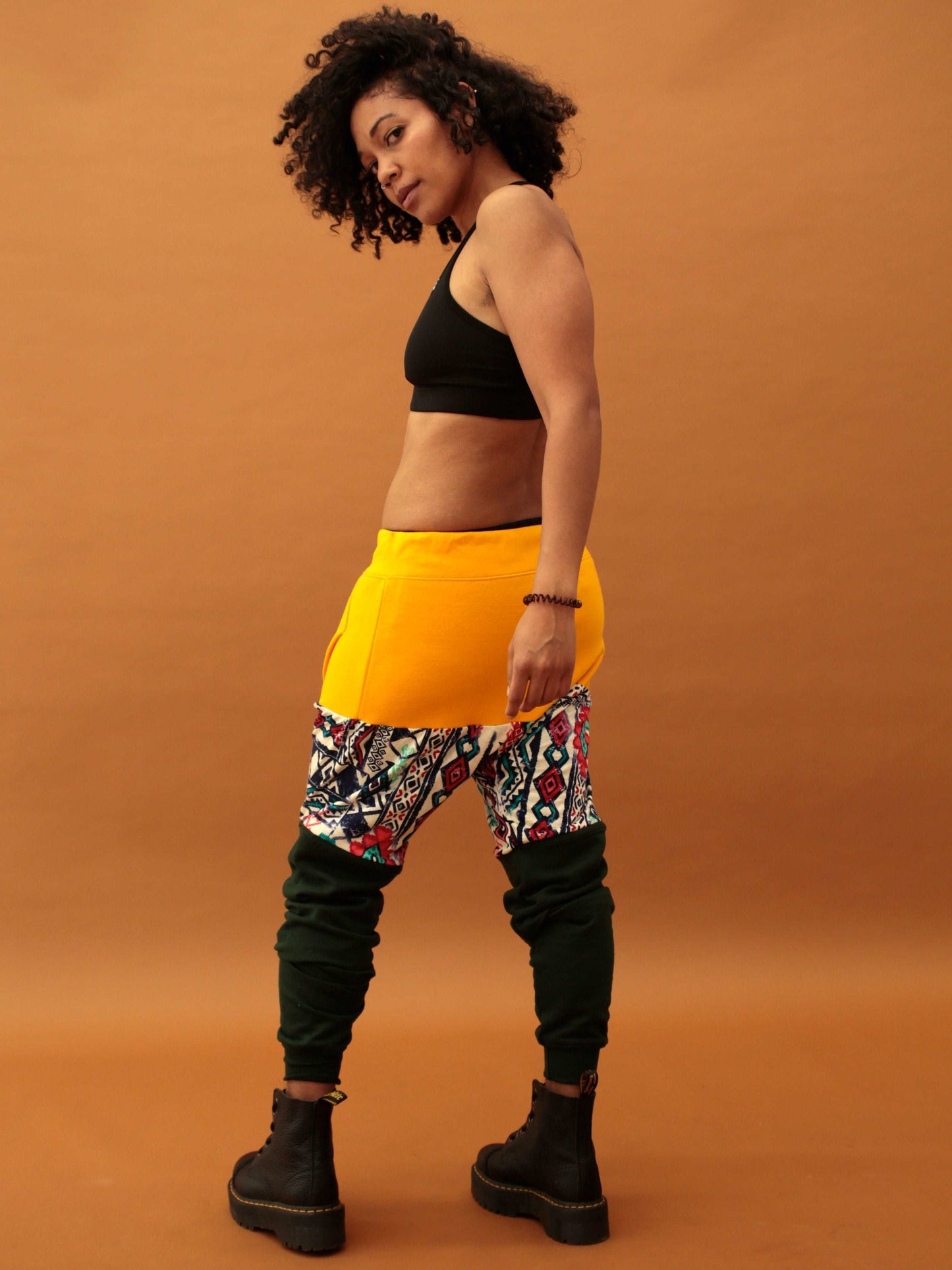 GOLD & TRIBAL UPCYCLED JOGGERS